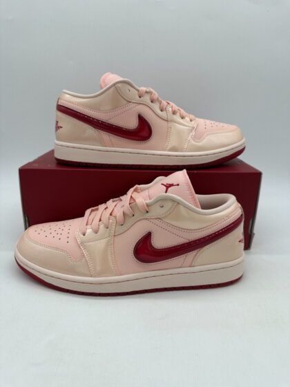 Air Jordan 1 Low SE Women's Shoes HF3174-600, Washed Coral/Washed Coral/Gym Red