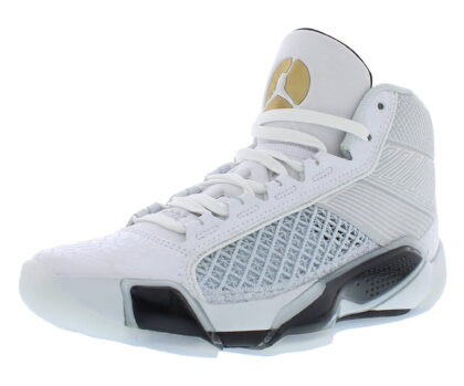 Air Jordan 38 FN7481-100 Sneakers Men White Black Mid Top Basketball Shoes LR580 (White,11)