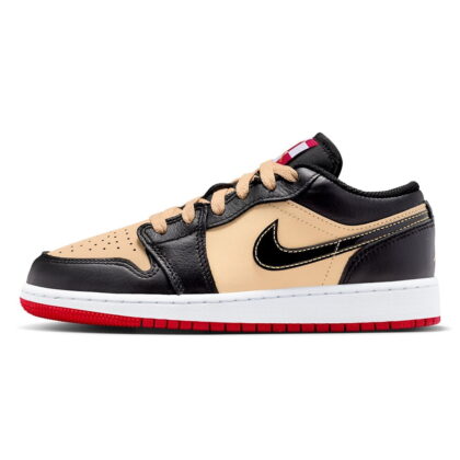 Big Kid's Air Jordan 1 Low SE "Pizza" Sesame/Black-Fire Red-White (HQ2016 200)