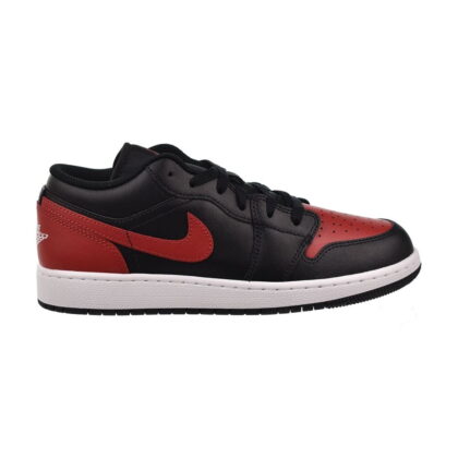 Big Kid's Jordan 1 Low Black/Varsity Red-Summit White (553560 067)