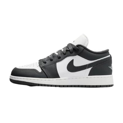 Big Kid's Jordan 1 Low Iron Grey/Summit White (553560 044)