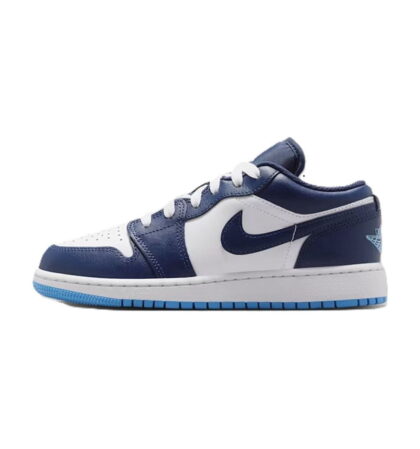 Big Kid's Jordan 1 Low Midnight Navy/University Blue (553560 404)