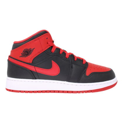 Big Kid's Jordan 1 Mid "Alternate Bred" Blck/Fire Red-White (DQ8423 060)
