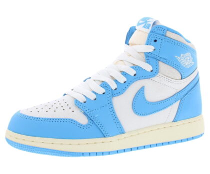 Big Kid's Jordan 1 Retro High OG DK Powder Blue (FD1437 402)
