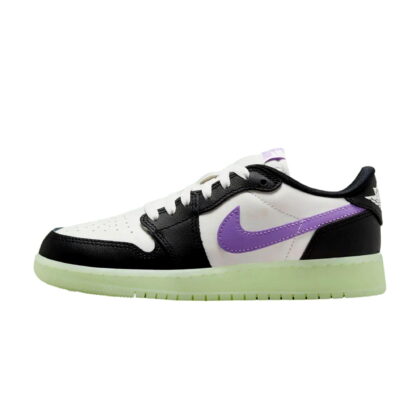 Big Kid's Jordan 1 Retro Low OG Black/Black Raspberry (HF0410 001)