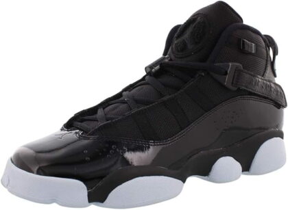 Big Kid's Jordan 6 Rings Black/Black-White (323419 011)