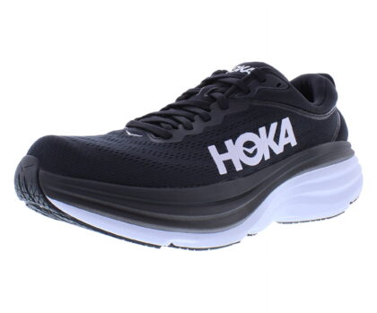 HOKA Bondi 8 Mens Shoes Size 7, Color: Black/White