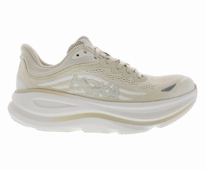 HOKA Bondi 9 Mens Shoes Size 10.5, Color: Oatmeal/Oat Milk