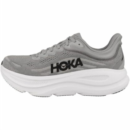 HOKA Bondi 9 Mens Shoes Size 9.5, Color: Galactic Grey/Stellar Grey
