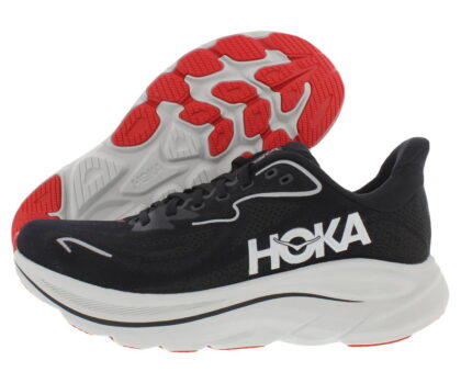 HOKA Clifton 10 Mens Shoes Size 11.5, Color: Black/Silver