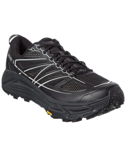 Hoka Mafate Speed 2 TS Leather & Mesh Sneaker, 10, Black
