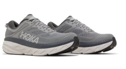 Hoka Men's Bondi 7 Running Shoes, Wild Dove/Dark Shadow, US 12.5 Medium