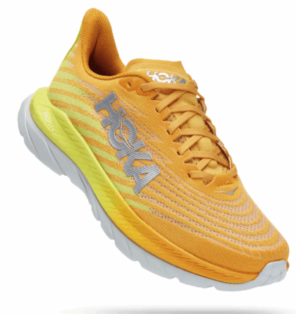 Hoka Men's Mach 5 Running Shoes, Size 9 US ( Standard ), Radiant Yellow / Evening Primrose