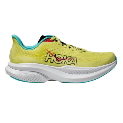 Hoka Men's Mach 6 Running Shoes, Size 9.5 US ( Standard ), Yuzu / Cielo Blue