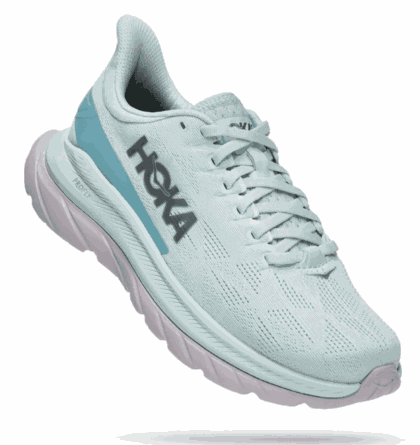HOKA ONE ONE Women's Mach 4 Running shoes. 7.5 US ( Standard ), Blue Glass /Coastal Shade