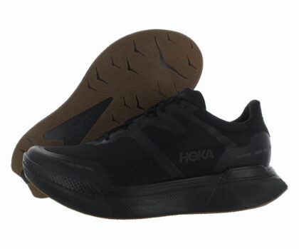 HOKA Transport X Unisex Shoes Size 12, Color: Black/Black