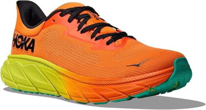 Hoka Women's Arahi 7 Running Shoes, Electric Tangerine/Black, US 5 Medium