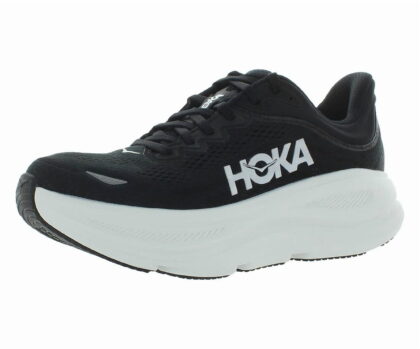 Hoka Women's Bondi 9 Sneaker, Black/White
