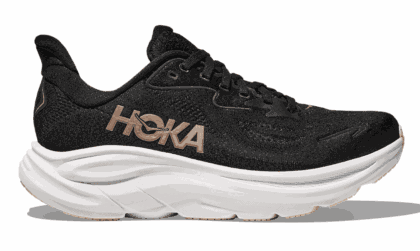 Hoka Women's Clifton 10 Every day shoes, Size 12 US ( Standard ), Black/Rose Gold