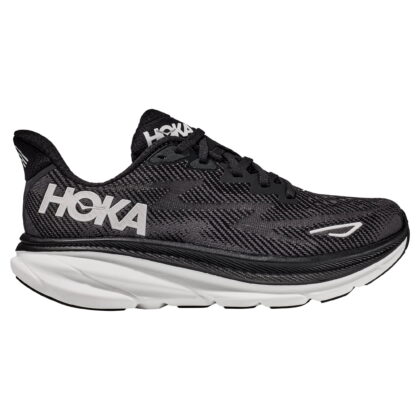 Hoka Women's Clifton 9 Sneaker, Black/White