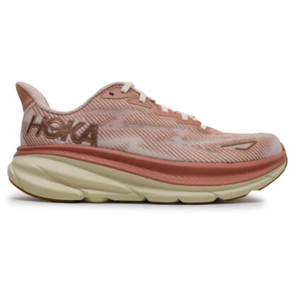 Hoka Womens Clifton 9 Textile Sandstone Cream Trainers 6.5 US