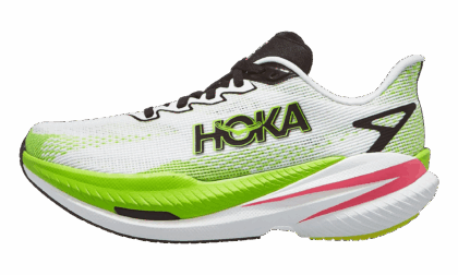 HOKA WOMENS Mach X 3 Womens "White / Neon Lime" 1168721 WNL 1168721 WNL from Stadium Goods