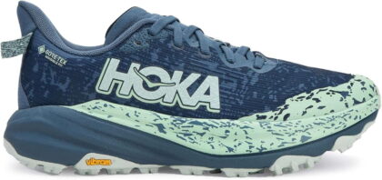 Hoka Women's Speedgoat 6 GTX Trail Running Shoes, Thunder Cloud/Mint Fluorite, US 7 Medium
