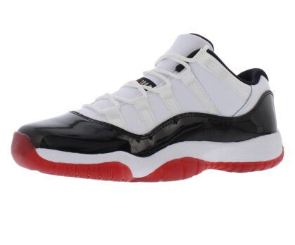 Jordan 11 Retro Low Boys Shoes Size 4, Color: White/Black/Red