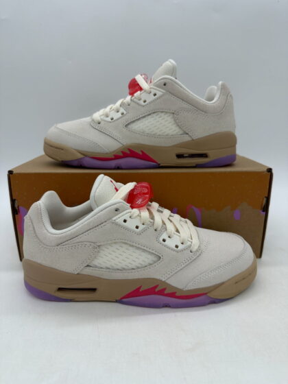 Jordan 5 Retro Low Youth Size 5 Women's Size 6.5 Tan Athletic Shoes HJ5994 106