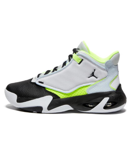 Jordan Big Kids Max Aura 4 Shoes White/Black/Volt 6.5Y