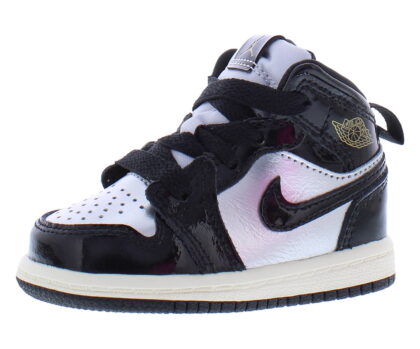 Jordan Toddler 1 Mid SE Sneakers Black Gold 4 Medium