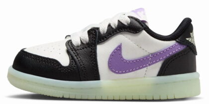 Jordan Toddler's 1 Retro Low OG Shoes,Black/Black Raspberry