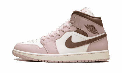 Jordan WOMENS Jordan 1 Mid Womens "Pink Oxford Brown" BQ6472 620 BQ6472 620 from Stadium Goods