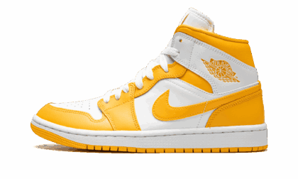 Jordan WOMENS JORDAN 1 MID Womens "White / University Gold" BQ6472 117 BQ6472 117 from Stadium Goods