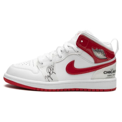 Little Kid's Jordan 1 Mid SS White/University Red (DR6495 116) - 2