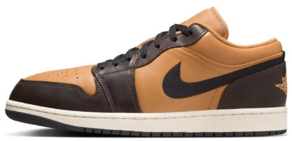Men's Jordan 1 Low SE Flax/Black-Baroque Brown (HQ3603 201)