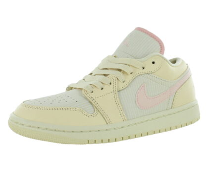 Nike Air Jordan 1 Low Se Womens Shoes Size 5.5, Color: Muslin/Sail/Coconut Milk/Pink