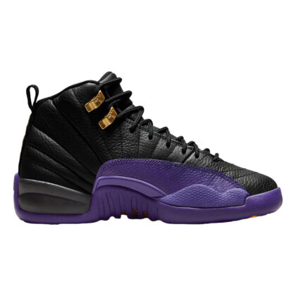 Nike Air Jordan 12 Retro GS Boys Shoes Size 7, Color: Black/Field Purple