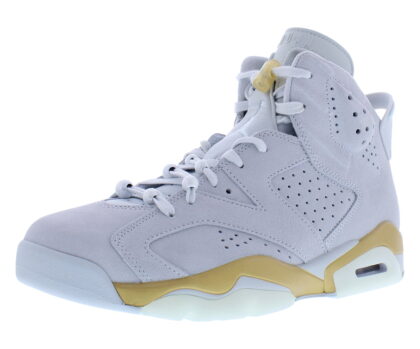 Nike Air Jordan 6 Retro Womens Shoes Size 5.5, Color: Pure Platinum/Glacier Blue