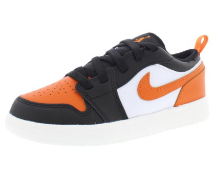 Nike Jordan 1 Low ALT Leather PS Boys Shoes Size 11, Color: Black/Starfish/White/Sail