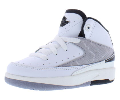 Nike Jordan 2 Retro Infant/Toddler Shoes Size 9, Color: White/Fire Red/Black Sail