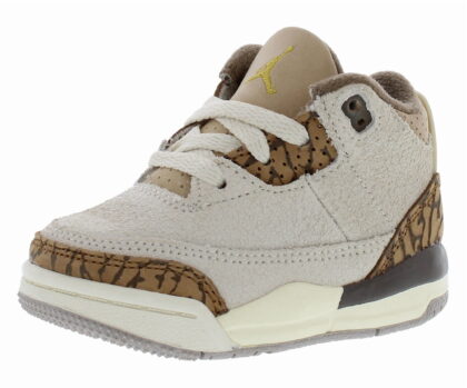 Nike Jordan 3 Retro Infant/Toddler Shoes Size 4, Color: Light Orewood Brown/Metallic Gold