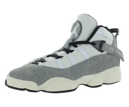 Nike Jordan 6 Rings BG GS Boys Shoes Size 6.5, Color: Light Smoke Grey/White/Black/Sail