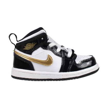 Toddler's Jordan 1 Mid SE Black/Metallic Gold-White (BQ6933 007)