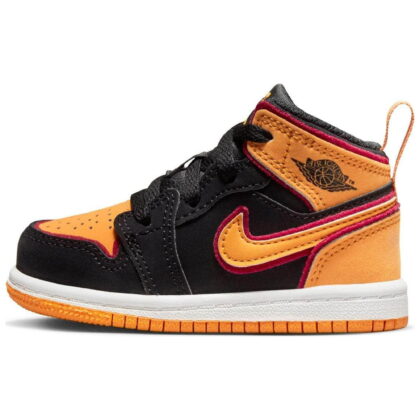 Toddler's Jordan 1 Mid SE Black/Vivid Orange (FJ4926 008)
