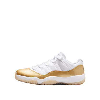 Women's Jordan 11 Retro Low White/Metallic Gold-Team Gold (AH7860 102)