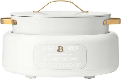 10-in-1 Electric Multi-Cooker, 6 Qt Programmable Pot w/Digital Display, Nonstick, One-Touch Controls, Multi-Function Kitchen Appliance
