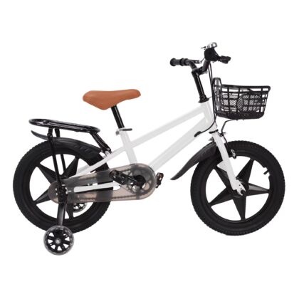 14-18 Inch Kids Bike for Boys Girls Ages 6-14 Years, Multi-Functional Children Bikes with Training Wheels and Basket Red/White/Pink