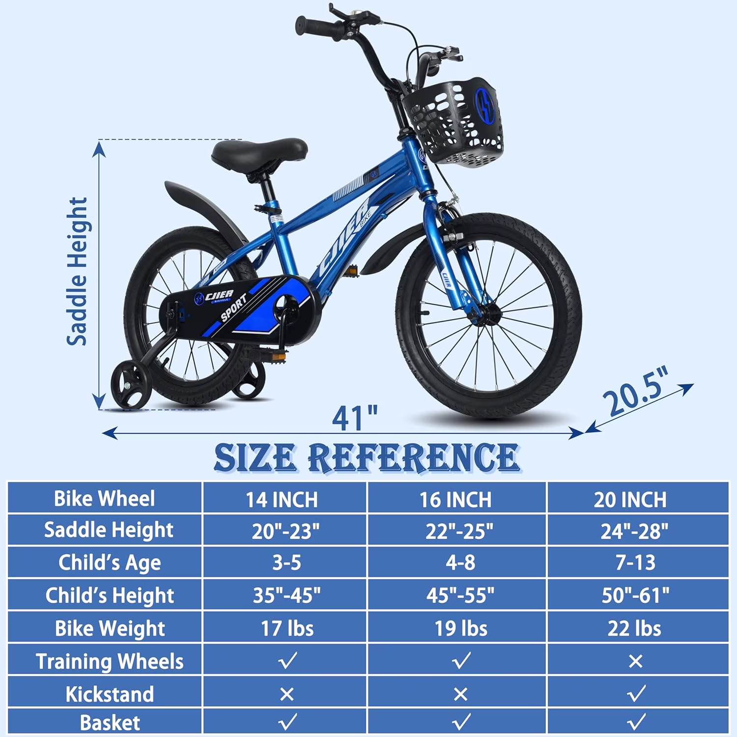 14" Kids Bikes for Girls and Boys, DEYGIA Kids' Bicycles with Training Wheels, Ages 3-5 Years - Image 3