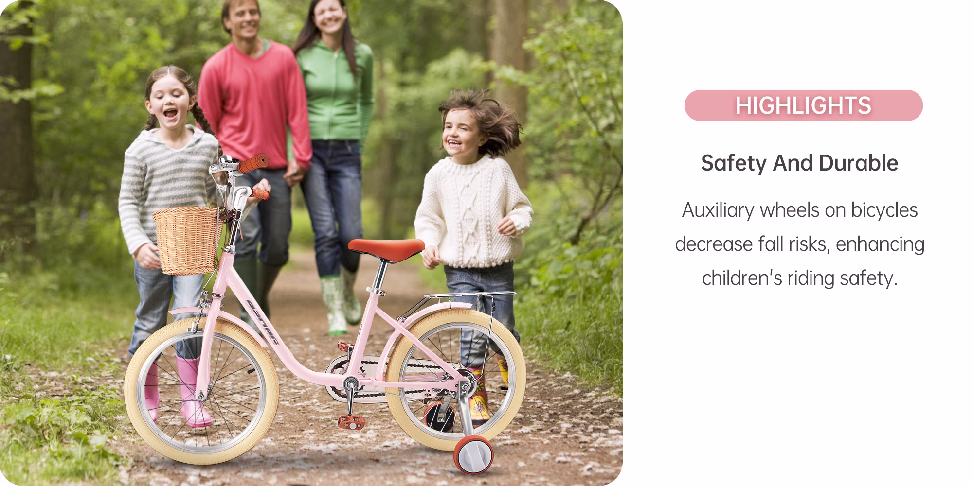 18 Inch Kids Bike with Removable Training Wheels, Adjustable Seat, Steel Frame & Dual Brake, Kids Bicycle for 6-10 Years Old Toddler Girls Boys - Image 4
